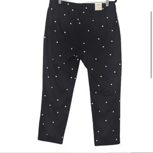 J. Crew Polka Dot Straight Stretch Chino Pants